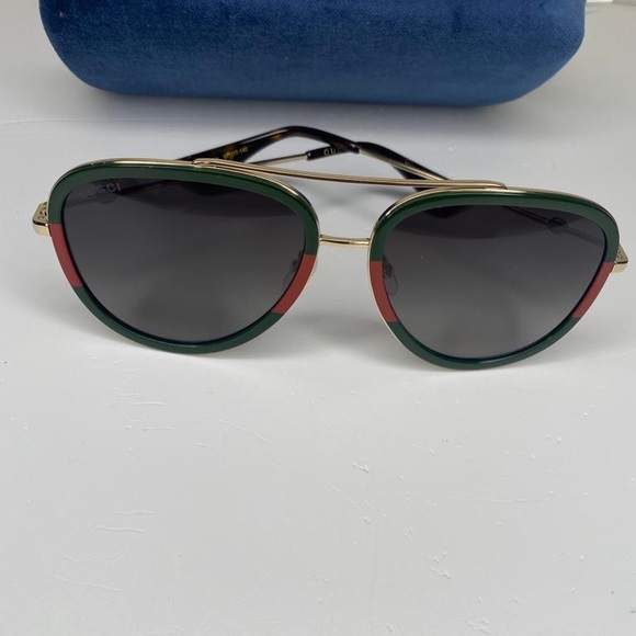 💯Authentic New - GUCCI Grey Gradient Aviator Unisex Sunglasses
GG0062S 003 57 - Picture 7 of 11